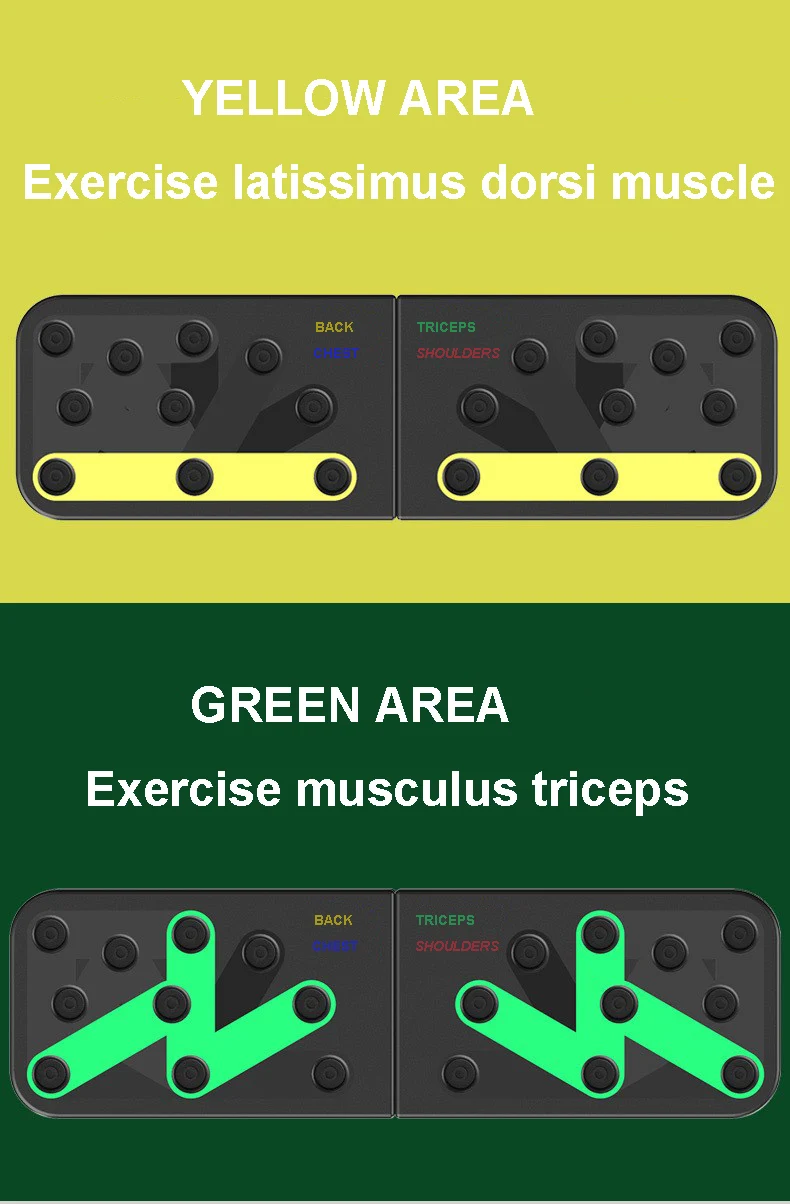 AsapCare 9-in-1 Color-Coded Push-Up Board System | Home Gym Strength Training