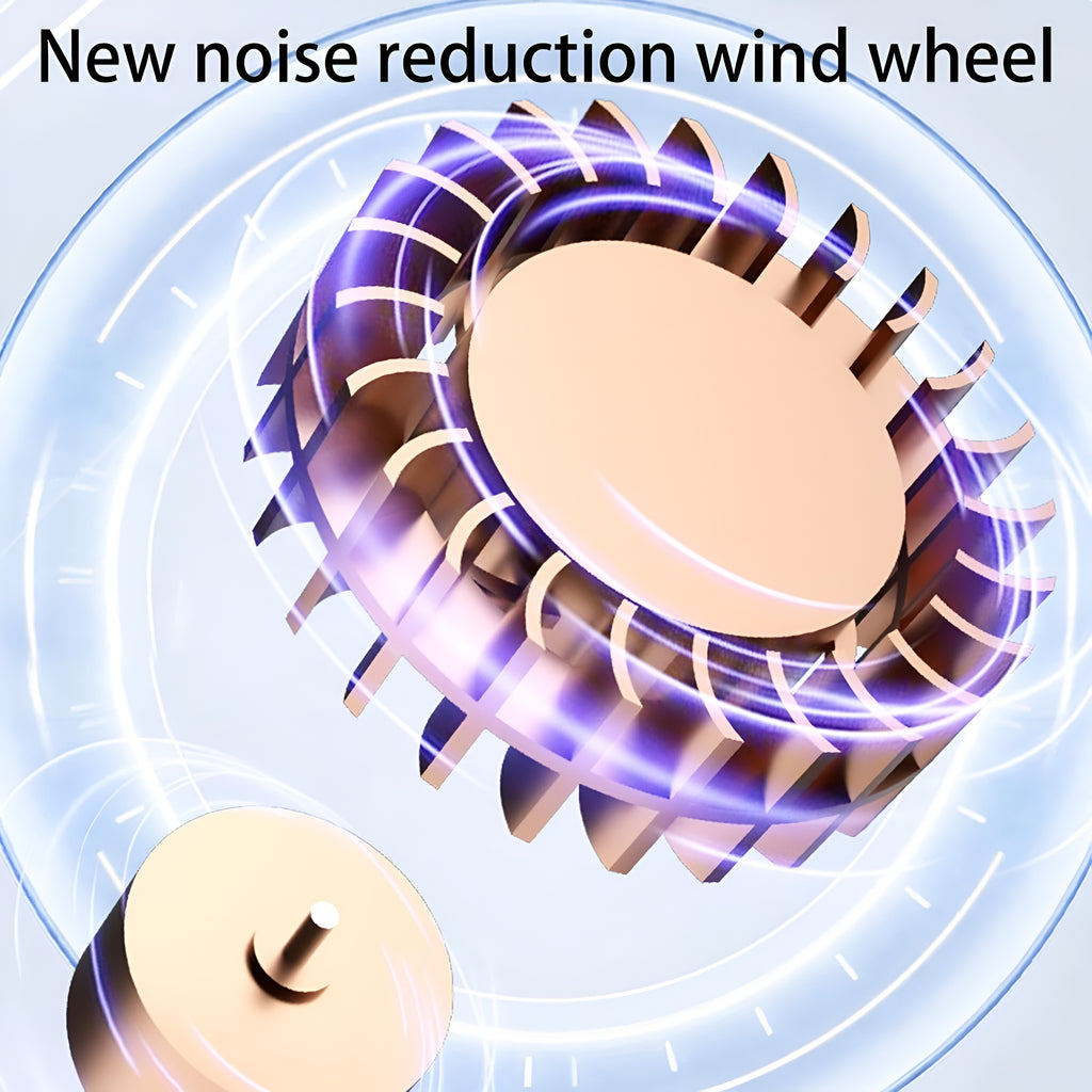 AsapCare Wearable Hands-Free Personal Neck Fan - Rechargeable, LED Display, Quiet Cooling, Large Capacity Battery (5W)