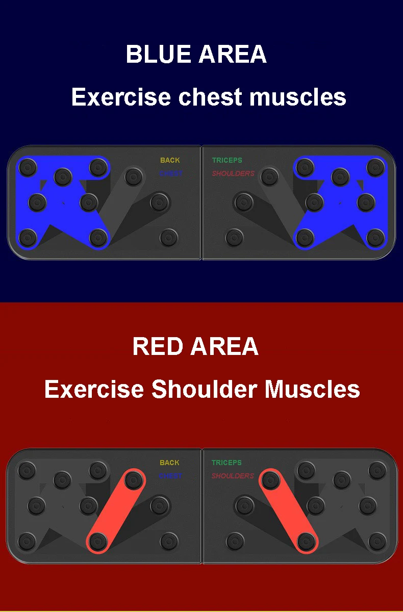 AsapCare 9-in-1 Color-Coded Push-Up Board System | Home Gym Strength Training