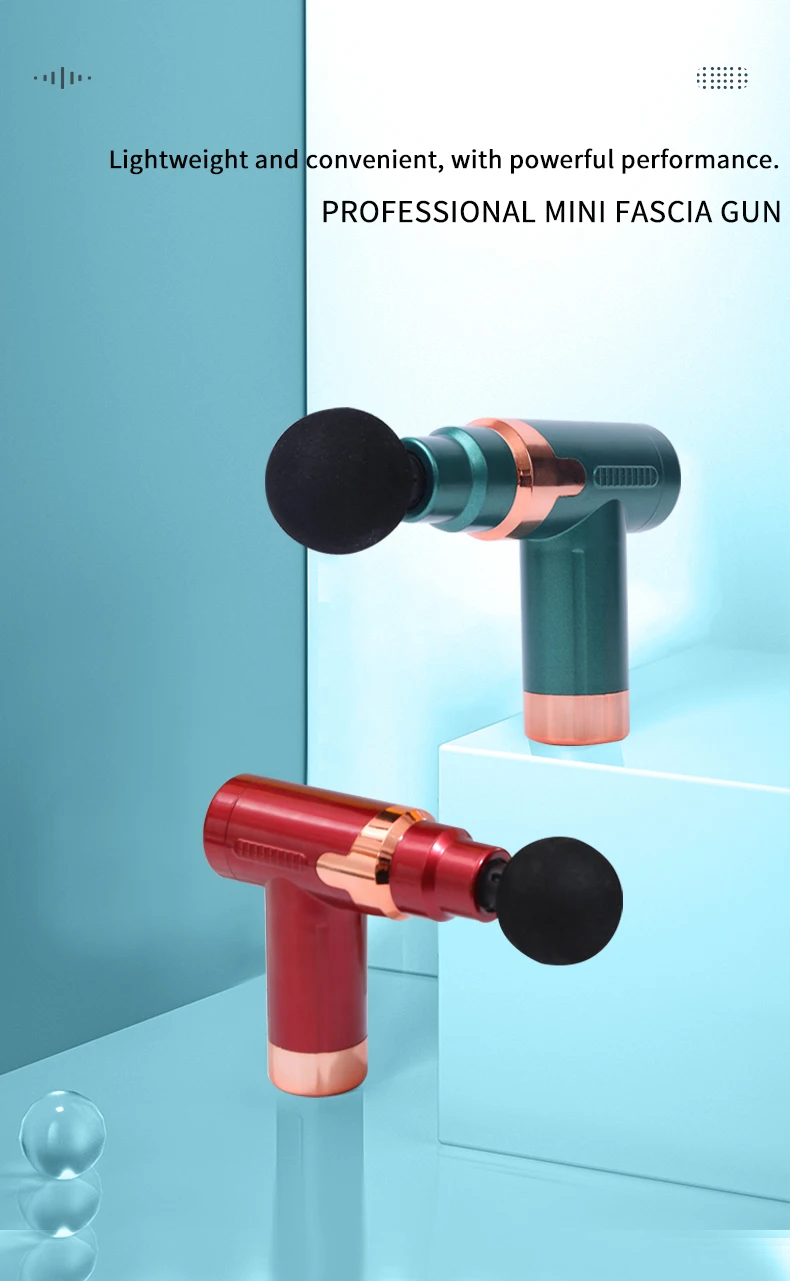 Deep Tissue Massage Gun - 6 Speed Levels & 4 Interchangeable Heads for Muscle Recovery