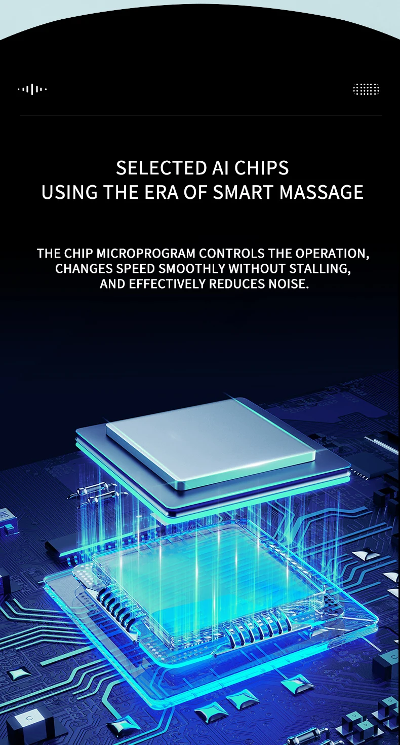 Deep Tissue Massage Gun - 6 Speed Levels & 4 Interchangeable Heads for Muscle Recovery