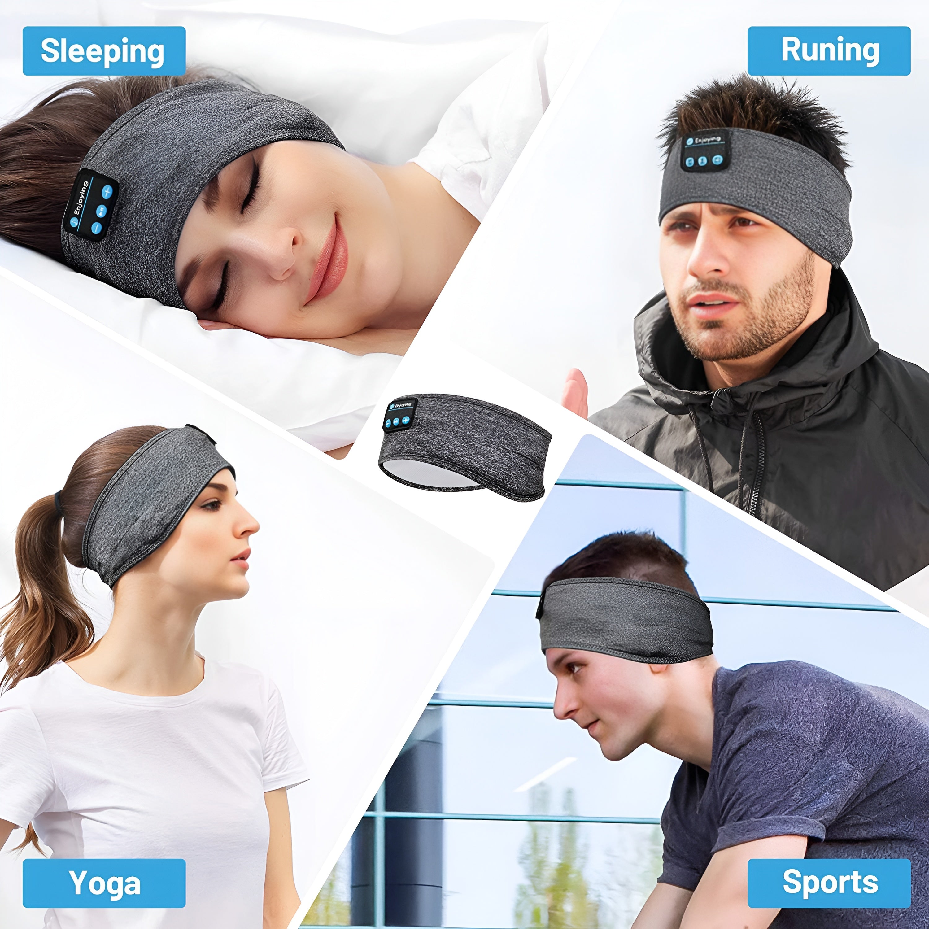 Bluetooth Headband for women, men and for Sports, Headphone Eye Mask