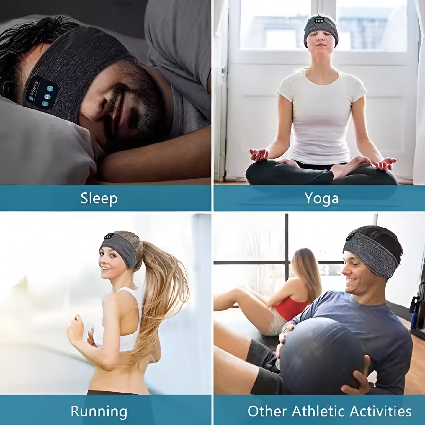 Bluetooth Headband for women, men and for Sports, Headphone Eye Mask