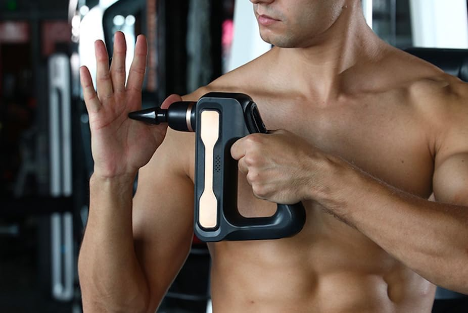 AsapCare Deep Tissue Massage Gun - Powerful Muscle Massager with 8 Attachments - Grey