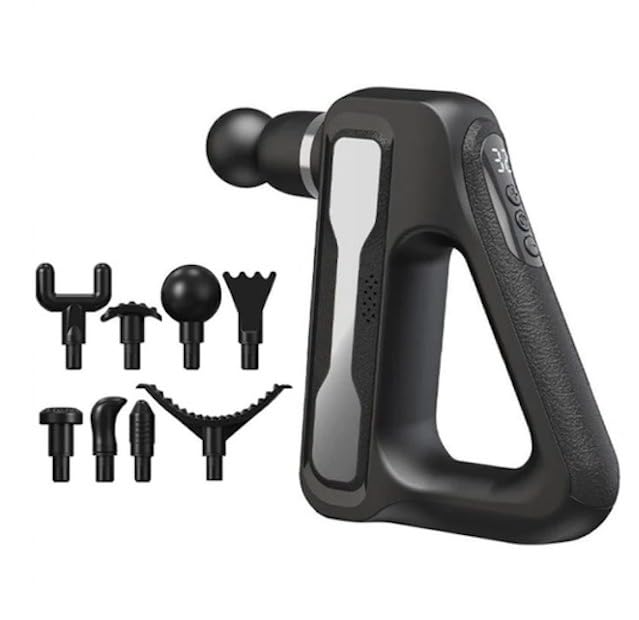 AsapCare Deep Tissue Massage Gun - Powerful Muscle Massager with 8 Attachments - Grey