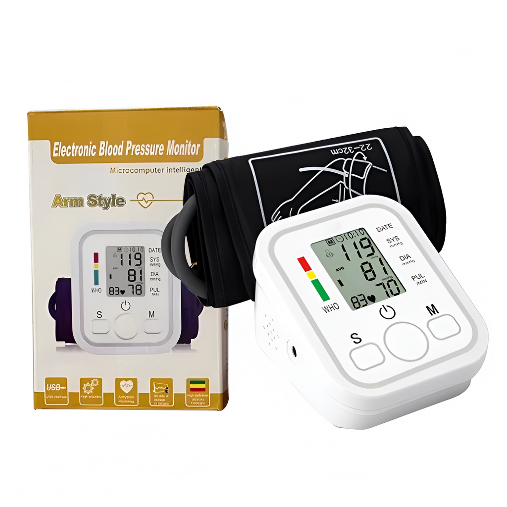 AsapCare Fully Automatic Digital Upper Arm Blood Pressure Monitor | Voice Broadcast & 2-User Memory