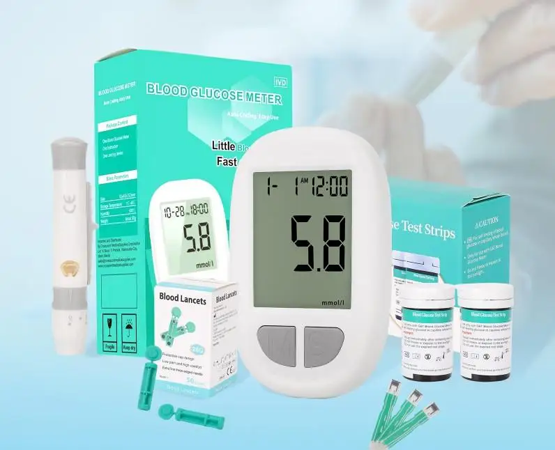 Complete IVD Blood Glucose Monitoring Kit – Includes 50 Test Strips & 50 Lancets for Accurate Diabetes Management