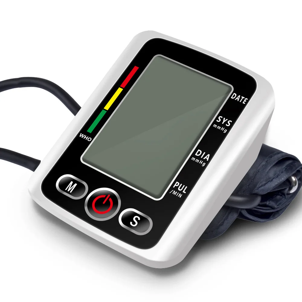 Upper Arm Blood Pressure Monitor - Digital Sphygmomanometer with Large LCD Display