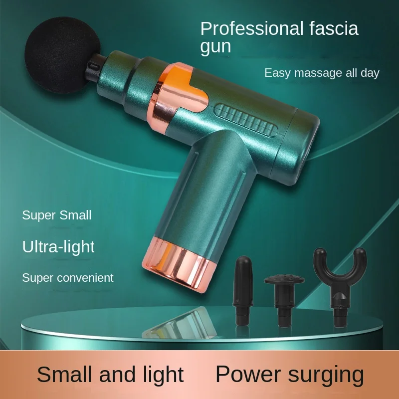 Deep Tissue Massage Gun - 6 Speed Levels & 4 Interchangeable Heads for Muscle Recovery