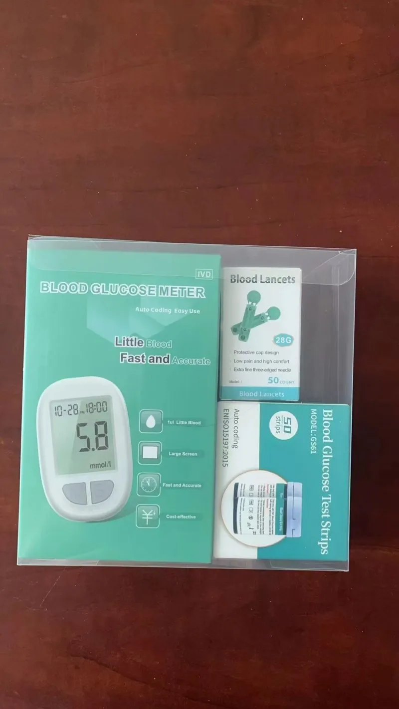 Complete IVD Blood Glucose Monitoring Kit – Includes 50 Test Strips & 50 Lancets for Accurate Diabetes Management